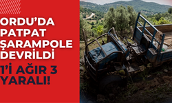 Ordu’da Patpat Şarampole Devrildi: 1’i Ağır 3 Yaralı