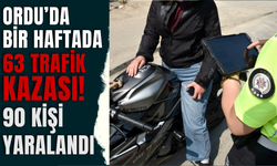Ordu’da Bir Haftada 63 Trafik Kazası: 90 Kişi Yaralandı