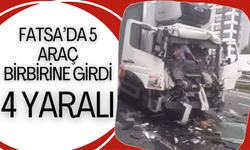 Fatsa’da 5 Araç Birbirine Girdi: 4 Yaralı