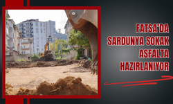 Fatsa’da Sardunya Sokak Asfalta Hazırlanıyor