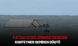 Fatsa Açıklarında Denizde Görülen Konteyner Gemiden Düştü