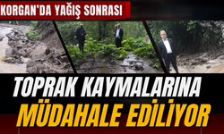 Korgan’da Yağış Sonrası Toprak Kaymalarına Müdahale Ediliyor