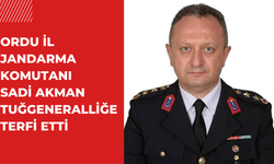 Ordu İl Jandarma Komutanı Sadi Akman Tuğgeneralliğe Terfi Etti