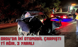 Ordu'da İki Otomobil Çarpıştı: 1'i Ağır, 3 Yaralı