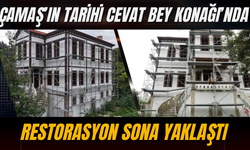 Çamaş’ın Tarihi Cevat Bey Konağı’nda Restorasyon Sona Yaklaştı