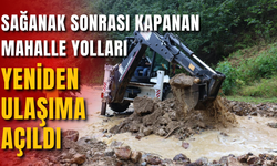 Sağanak Sonrası Kapanan Mahalle Yolları Yeniden Ulaşıma Açıldı