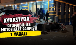AYBASTI’DA OTOMOBİL İLE MOTOSİKLET ÇARPIŞTI: 1 YARALI