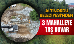 ALTINORDU BELEDİYESİ’NDEN 3 MAHALLEYE TAŞ DUVAR