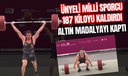 Ünyeli milli sporcu 187 kiloyu kaldırdı, altın madalyayı kaptı