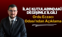 İlaç Kutularındaki Değişimle İlgili Ordu Eczacı Odası’ndan Açıklama