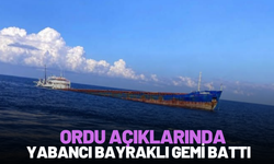 ORDU AÇIKLARINDA YABANCI BAYRAKLI GEMİ BATTI