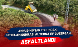 Akkuş-Niksar Yolundaki Heyelan Sonrası Alternatif Güzergah Asfaltlandı