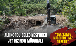 ALTINORDU BELEDİYESİ’NDEN JET HIZINDA MÜDAHALE