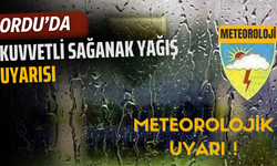 Ordu’da Kuvvetli Sağanak Yağış Uyarısı
