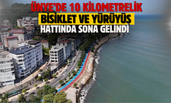 Ünye’de 10 Kilometrelik Bisiklet ve Yürüyüş Hattında Sona Gelindi
