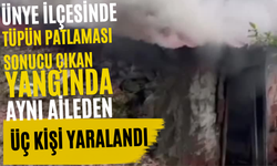 Ünye ilçesinde Tüpün Patlaması Sonucu Çıkan Yangında Aynı Aileden Üç Kişi Yaralandı