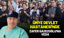 Ünye Devlet Hastanesi'nde Zafer Gazezoğlu'na Veda