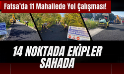Fatsa’da 11 Mahallede Yol Çalışması! 14 Noktada Ekipler Sahada