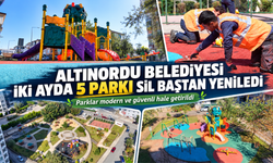 ALTINORDU BELEDİYESİ İKİ AYDA 5 PARKI SİL BAŞTAN YENİLENDİ