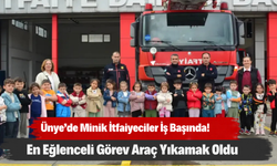 Ünye’de Minik İtfaiyeciler İş Başında! En Eğlenceli Görev Araç Yıkamak Oldu