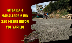 Fatsa’da 4 Mahallede 2 Bin 350 Metre Beton Yol Yapıldı