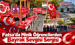 Fatsa’da Minik Öğrencilerden Bayrak Sevgisi Sergisi