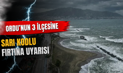 Ordu’nun 3 İlçesine Sarı Kodlu Fırtına Uyarısı