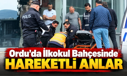 Ordu’da İlkokul Bahçesinde Hareketli Anlar