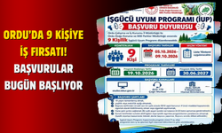 Ordu’da 9 Kişiye İş Fırsatı! Başvurular Bugün Başlıyor