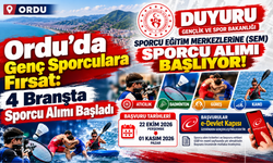 Ordu’da Genç Sporculara Fırsat: 4 Branşta Sporcu Alımı Başladı