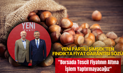Yeni Partili Şimşek’ten Fındıkta Fiyat Garantisi Sözü: "Borsada Tescil Fiyatının Altına İşlem Yaptırmayacağız"