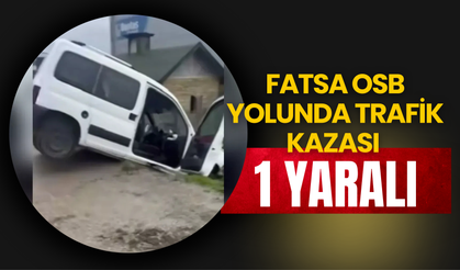 Fatsa OSB Yolunda Trafik Kazası: 1 Yaralı