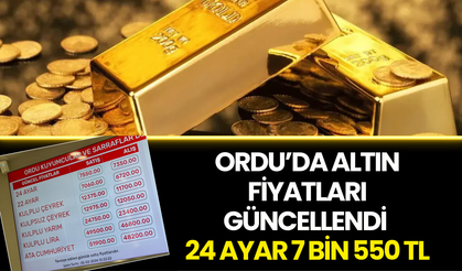 Ordu’da Altın Fiyatları Güncellendi: 24 Ayar 7 Bin 550 TL