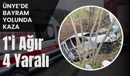 Ünye’de Bayram Yolunda Kaza: 1’i Ağır 4 Yaralı
