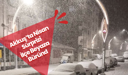 Akkuş’ta Nisan Sürprizi: İlçe Beyaza Büründü