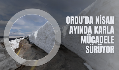 Ordu’da Nisan Ayında Karla Mücadele Sürüyor