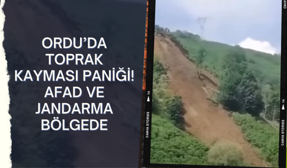 Ordu’da Toprak Kayması Paniği! AFAD ve Jandarma Bölgede