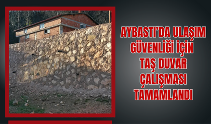 Aybastı’da Ulaşım Güvenliği İçin Taş Duvar Çalışması Tamamlandı