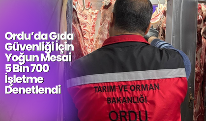 Ordu’da Gıda Güvenliği İçin Yoğun Mesai: 5 Bin 700 İşletme Denetlendi