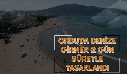 Ordu'da Denize Girmek 2 Gün Süreyle Yasaklandı