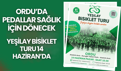 Ordu’da Pedallar Sağlık İçin Dönecek: Yeşilay Bisiklet Turu 14 Haziran’da