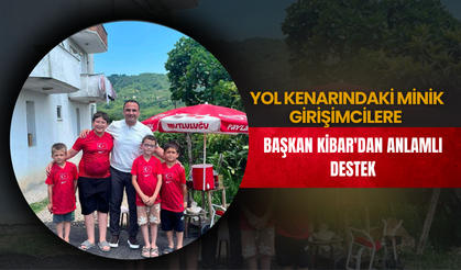 Yol Kenarındaki Minik Girişimcilere Başkan Kibar'dan Anlamlı Destek