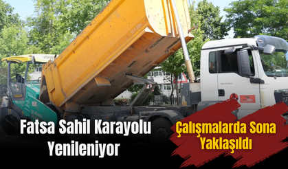 Fatsa Sahil Karayolu Yenileniyor: Çalışmalarda Sona Yaklaşıldı