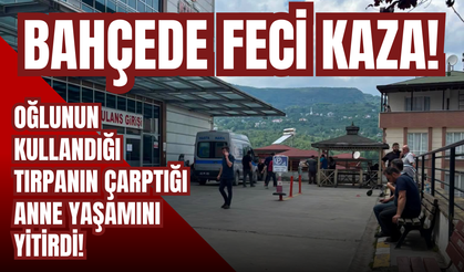 Ordu'da Bahçede Feci Kaza! Oğlunun Kullandığı Tırpanın Çarptığı Anne Yaşamını Yitirdi!