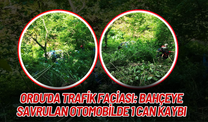 Ordu'da Trafik Faciası: Bahçeye Savrulan Otomobilde 1 Can Kaybı