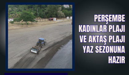 Perşembe Kadınlar Plajı ve Aktaş Plajı Yaz Sezonuna Hazır