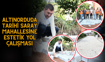 Altınordu’da Tarihi Saray Mahallesi’ne Estetik Yol Çalışması