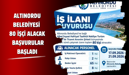 Altınordu Belediyesi 80 İşçi Alacak: Başvurular Başladı