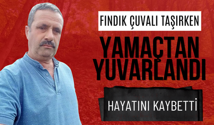 Fındık Çuvalı Taşırken Yamaçtan Yuvarlandı, Hayatını Kaybetti