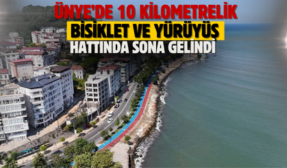 Ünye’de 10 Kilometrelik Bisiklet ve Yürüyüş Hattında Sona Gelindi